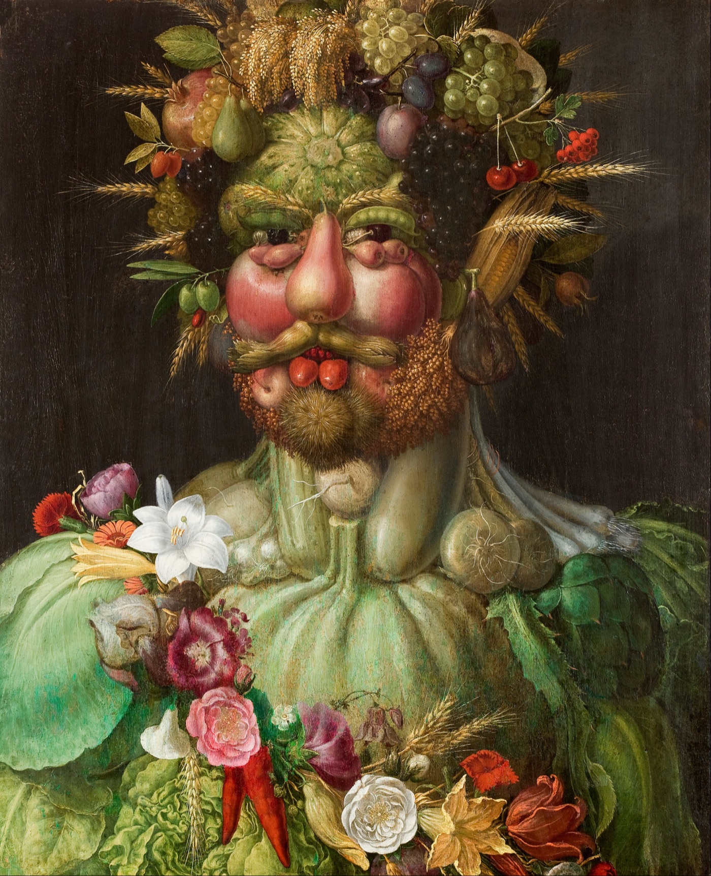 Arcimboldo’s Vertumnus — a portrait built from fruit and vegetables